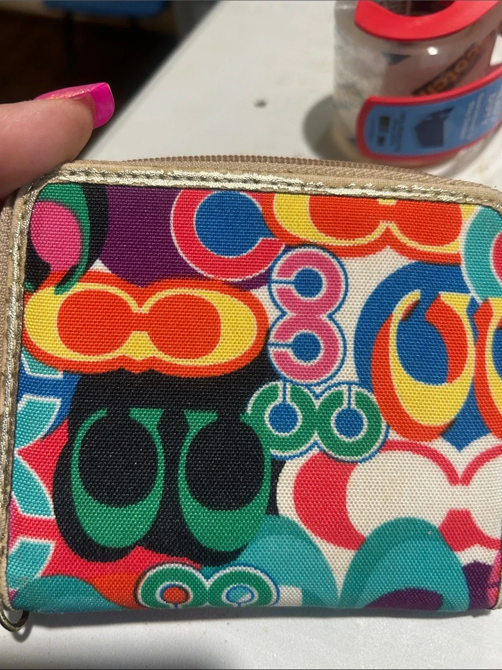 Coach Poppy Graphic Canvas wallet